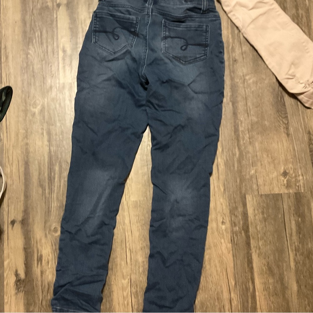 Dark blue, jeggings, high rise, justice jeans, no holes